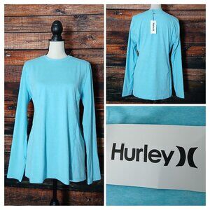 NWT Hurley Top L Trail Tee River Blue